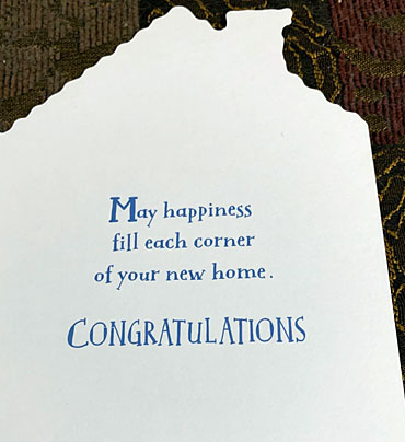 New Home Card from Hallmark